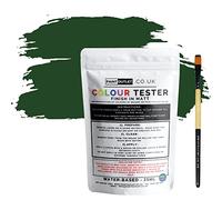 HQC Paint Wall and Ceilings Matt | Sample Colour Tester Pot with Brush | Quick Drying Quality Interior Paint | Contemporary Finish | Racing Green Colour 25ml