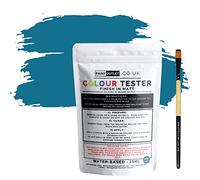 HQC Paint Wall and Ceilings Matt | Sample Colour Tester Pot with Brush | Quick Drying Quality Interior Paint | Contemporary Finish | Marina Blue Colour 25ml