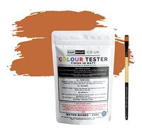 HQC Paint Wall and Ceilings Matt | Sample Colour Tester Pot with Brush | Quick Drying Quality Interior Paint | Contemporary Finish | Terracotta Colour 25ml