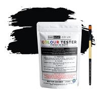 HQC Paint Wall and Ceilings Matt | Sample Colour Tester Pot with Brush | Quick Drying Quality Interior Paint | Contemporary Finish | Black Colour 25ml