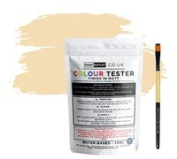 HQC Paint Wall and Ceilings Matt | Sample Colour Tester Pot with Brush | Quick Drying Quality Interior Paint | Contemporary Finish | Light Beige Colour 25ml