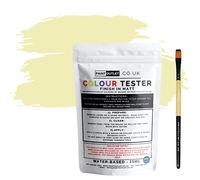 HQC Paint Wall and Ceilings Matt | Sample Colour Tester Pot with Brush | Quick Drying Quality Interior Paint | Contemporary Finish | Light Yellow Colour 25ml