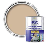 HQC Smooth Masonry Paint - Beige - 5 Litre - Exterior Wall Paint for Render, Pebbledash, Brick, Concrete & Garden Walls - Waterproof & Dirt Resistant - Long-Lasting & Easy to Apply