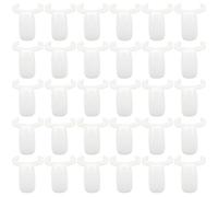 HQdeal 100 Pieces Nail Display Tips, Nail Swatch Sticks, Nail Display Sticks, Nail Display Ring Plastic Nail Art Tips for Nail Gel Polish Practice, Natural Color