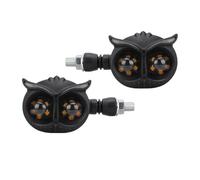 HQEJKCIOF Motorcycle Rear Light 2pcs Motorcycle Owl Turn Signal Light Motorbike Amber Indicators Blinker Running Lights Universal 12V Moto Rear Lamp Accessories