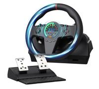 HQFYH PC Racing Wheel, Universal Usb Steering Wheel Car Driving Sim 270 Degree Racing Wheel with Pedals for PS3, PS4, Xbox One, Xbox Series X|S, Switch