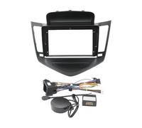 HQGQCEZEK Car Radio Panel For C&hevrolet For CRUZE 2009-2014 9 Inch 2Din Car DVD Frame Audio Fitting Adaptor Dash Trim Kits Facia Panel Double Din Radio Player Car Radio Frame(Black Frame Full Set)