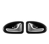 HQGQCEZEK Silver Matte Car Interior Door Handle Inside Inner Door Knob Left Right Fit for Renault for Clio 2000-2009 2/3-4/5 Doors Interior Door Handle(1 Pair)