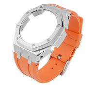 HQHYGM 3rd Generation Rubber Strap Stainless Steel Bezel for GA-2100 GA-2110 Watch Band GA2100 Metal Refit Case Adapter