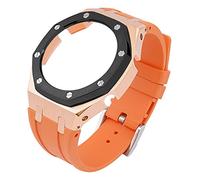 HQHYGM 3rd Generation Rubber Strap Stainless Steel Bezel for GA-2100 GA-2110 Watch Band GA2100 Metal Refit Case Adapter