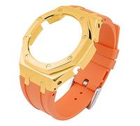 HQHYGM 3rd Generation Rubber Strap Stainless Steel Bezel for GA-2100 GA-2110 Watch Band GA2100 Metal Refit Case Adapter