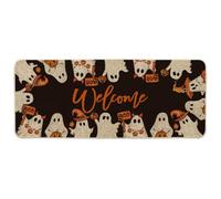 HQHYGM Artoid Mode Ghost Boo Halloween Doormat, Home Decor Low-Profile Runner Rug Door Mat Floor Mat for Indoor Outdoor 24x59 Inch