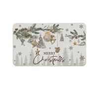 HQHYGM Artoid Mode Xmas Tree Birds Ornament Merry Christmas Doormat, Winter Low-Profile Switch Rug Home Decor Door Mat Floor Mat for Outdoor Indoor 17x29 Inch