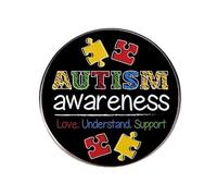 HQHYGM Autism Colorful Puzzle heart Pin Autistic Mom Jewelry Gift Decorative Hat Jacket Wallet