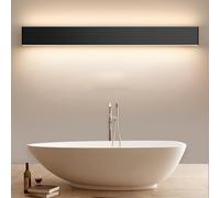 HQHYGM Bathroom Wall Lamp Mirror Front Wall Indoor Wall Waterproof Wall Light Geometric Decorative Aluminium for Bathroom Bedroom Living Room (Black-Neutral Light 76cm)