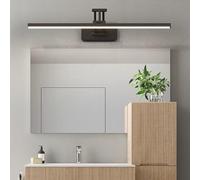 HQHYGM Bathroom Wall Light 180° Rotatable Wall Lamp 3000K/4000K/6000K 3 Color Temperature Wall Vanity Light Fixture Cabinet Wall Lights Hotel Indoor Bedside (Black White Light 40cm)