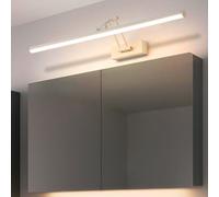 HQHYGM Bathroom Wall Light 180° Rotatable Wall Lamp 3000K/4000K/6000K 3 Color Temperature Wall Vanity Light Fixture Cabinet Wall Lights Hotel Indoor Bedside (White Warm Light 70cm)