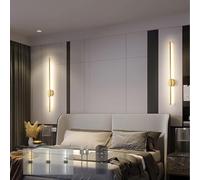 HQHYGM Battery Operated Wall Lights Indoor with Remote Control Wall Lamp USB Rechargeable Wall Dimmable 350° Rotation Black 72CM Living Room Bedroom Hallway (2 Packs Round Gold)