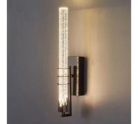 HQHYGM Bedroom Bedside Lamp 3 Color Adjustable Bubble Crystal Living Room Hallway Wall Mounted Lights Bathroom Vanity Light Fixture