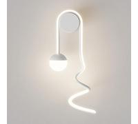 HQHYGM Bedside Lights for Bedroom 21W 3 Color Mode Indoor Decor Light Fixture Living Room Hallway with Acrylic Shade Wall Lamps 15.7in