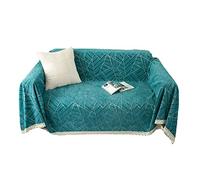 HQHYGM Chenille Throw Blanket, Soft Cozy King Size Lightweight Bedspread, Decorative Blankets for Couch Sofa Bed Chair (Green,180x320cm(2.22kg))