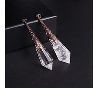 HQHYGM Crystal Fine Jewelry Crystal Quartz Amethysts Natural Stone Pendulum Amulet Pendant Necklace Druzy Reiki for Divination 1PCS Stone Mineral Specimen (Size : Labradorite)