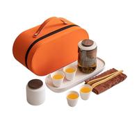 HQHYGM DFSHGDF1215一Travel tea set,Portable ceramic tea set,Chinese tea set,旅行茶具套装户外便携式露营喝茶 TEASET陶瓷快客杯办公室 Gongfu Tea Set, 功夫泡茶壶