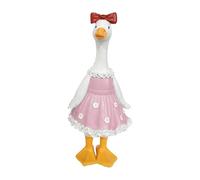 HQHYGM Garden Statue Ornament Collectible Gift Art Decor Animal Sculpture Figurine for Lawn Desk Entrance Office Farmhouse, Pink Skirt