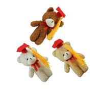 HQHYGM Graduation Season Dr. Bear Handbag Accessories Bookmarks Three-dimensional Decoration Bun Fashionable Versatile Buns Bear Doll Key Chain Zinc