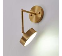 HQHYGM Indoor Adjustable Wall Light 12W Antmetal Wallp 3 Color Temperature Brass Decoration Wall Lightingmalist Bedsidep for Bedroom Liviroom Study Room