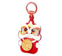 HQHYGM Lion Keychain Cartoon Pendant Chinese Traditional Charm Keyrings Backpack Car Ornament Lion Charm