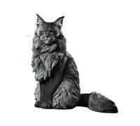 HQHYGM Maine Figurine Sitting Cat Statue Novelty Cute Ornament Sculpture for Dining Shelf Lawn Living Room Patio, Style B