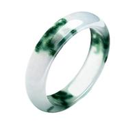 HQHYGM Natural Green And WhiteJade Bangle Agate Bracelet For Women/Girls, Floating Flower Jade Bangle Bracelet Quartzite Jade Bracelets, With Jewelry Box (Size : 58-59mm)