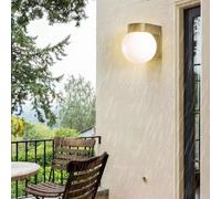 HQHYGM Outdoor Wall Light Waterproof IP65 Black/White Wall 20W Spherical Acrylic Wall Lamp Geometric Outdoor/Indoor Decorative for Garage Garden Terrace (Warm Light Black)