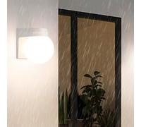 HQHYGM Outdoor Wall Light Waterproof IP65 Black/White Wall 20W Spherical Acrylic Wall Lamp Geometric Outdoor/Indoor Decorative for Garage Garden Terrace (Neutral Light White)