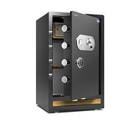 HQHYGM s Heavy-duty Steel Fireproof And Anti-theft Cabinets Home Hotel Office Storage Mechanical Code Key Lock Black (High 80cm)