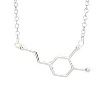 HQHYGM Serotonin Necklace For Women And Men, Dopamine Molecule Necklaces Chemical Formula Necklace, Serotonin Structure Formula Pendant Graduation