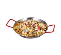HQHYGM Stainless Steel Paella Pot Spanish Seafood Rice Pans with Double Handles Home Cooking Pot Frying Picnic Plates Snack Tray Tray(24cm)