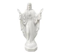 HQHYGM Statue, Religious Figure Artwork Collection Ornament Sculpture Jesus Figurine for Living Room Tabletop Shelf Decor Catholic Gifts, White