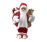 HQHYGM Statue Standing Christmas Cute Figure Toys Decorations Santa Figurine Doll for Table Home Living Room, red