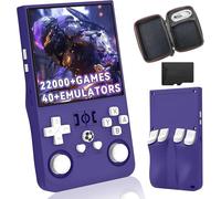 HQILRRA 2025 New Upgrade R36MAX Retro Handheld Game Console with 128GB Built-in 22000+ Classic Games,40+Emulators, Portable Video Gaming Console Linux,Dark Blue