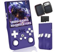 HQILRRA 2025 New Upgrade R36MAX Retro Handheld Game Console with 64GB Built-in 18000+ Classic Games,40+Emulators, Portable Video Gaming Console Linux,Dark Blue