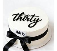 HQKJGSYX 1 PCS Acrylic Black Thirty Cake Topper,Happy 30th Birthday Cake Toppers,Black 30 Years Old Party Cake Decor, 30st Birthday Anniversary Party Favors Adults Decor Supplies