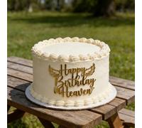 HQKJGSYX Acrylic Happy Birthday in Heaven Cake Topper