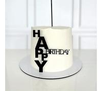 HQKJGSYX happy birthday cake toppers (Black)