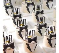 HQKJGSYX My Dad is Hero Cake Topper Happy Birthday Cake Toppers Acrylic Black and Golden Father Birthday Party Decorations For Men Party and Father’s Day Party Decorations Supplies