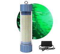HQLYZJDV Underwater Fishing Light Battery Powered, Rechargeable LED Fish Green Light Attractants, 9000mAh Capacity, IP68 Waterproof Submersible Ice Fishing Lights for Fresh & Salt Water