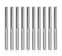 HQMaster CNC Router Bits 1/8 Router Bit Straight Router Bit 1 8 Shank Straight Flute End Mill Cutter 2-Flute Milling Cutting Tungsten Steel 22mm CEL/45mm OAL for MDF PVC Acrylic Chipboard Wood 10 Pack