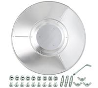 HQQ outdoor Patio Heater Reflector Shield, Aluminum Heat Reflector Shield Top for Propane Outdoor Heaters,Dome Replacement Parts(3-Hole Mount，33" Diameter Round)