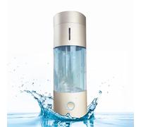 HQQMNY Hydrogen Water Bottle Hydrogen content ≥6000ppb Portable Hydrogen Water Generator with PEM & SPE Technology 400ml Portable Hydrogen Water Generator Maker (Champagne Gold)